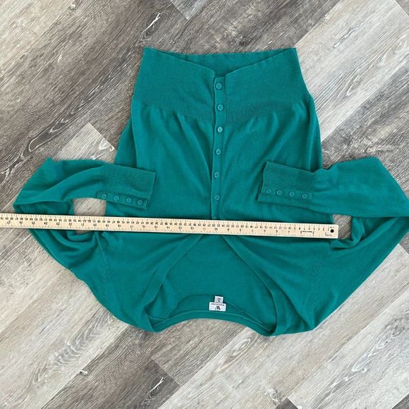 Worthington button front sweater cardigan green size medium - Picture 3 of 9